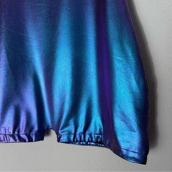 Akira metallic blue/purple shift futuristic romper size L - Picture 4 of 16
